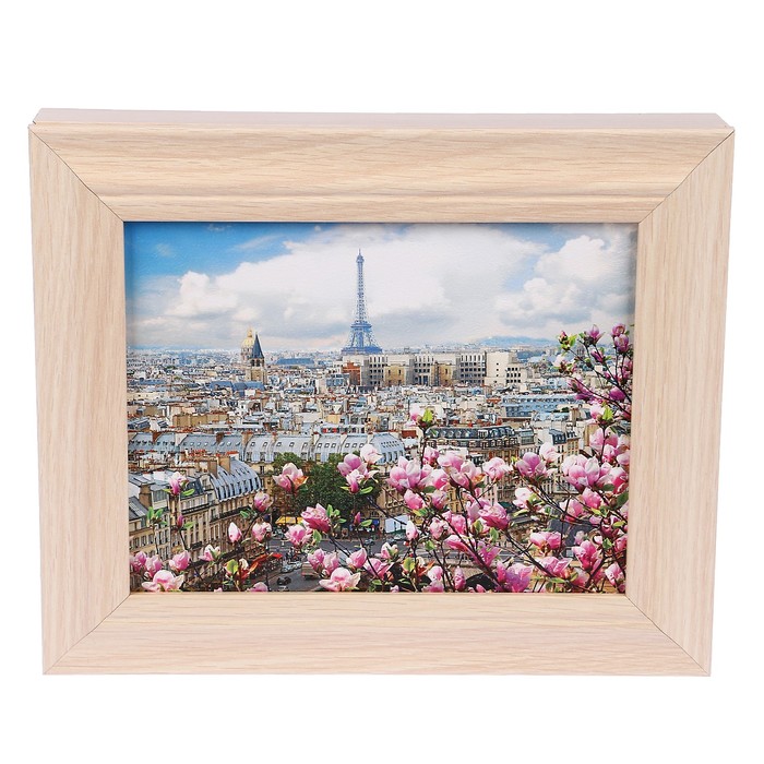 Ключница "Вид на город" молочный дуб 25х30 см