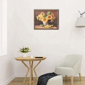 

Картина "Подсолнухи в корзине" 35х28 (38*31) см