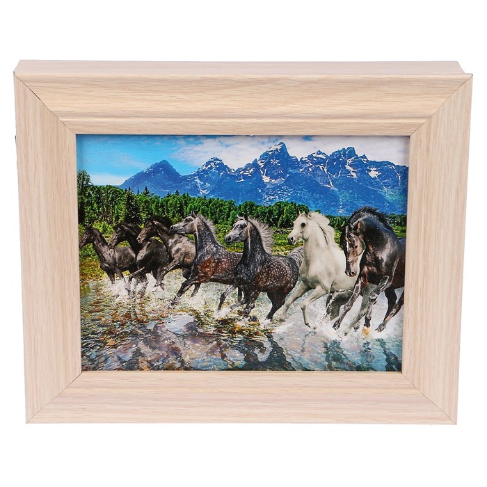 Ключница  "Прогулка" молочный дуб 25х30 см