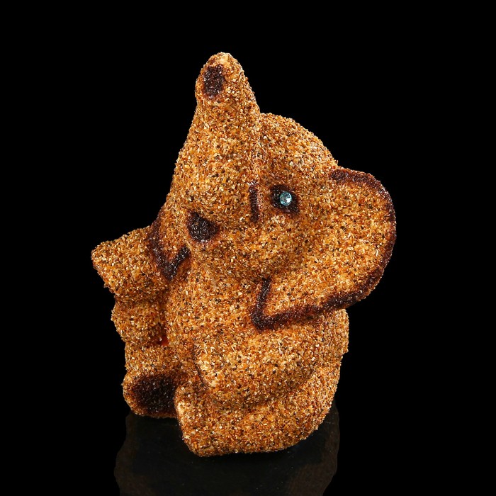 Сувенир песок "Слоник с мячиком" желтый 14,5 см