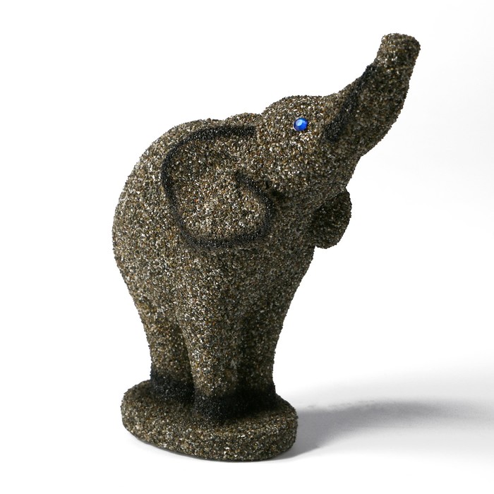 Сувенир песок "Слон" черный 16 см