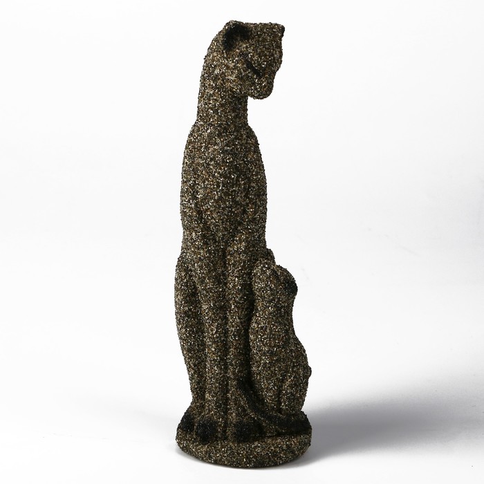 Сувенир песок "Кот с котенком внизу" черный 23 см