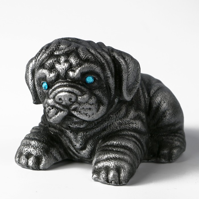 Сувенир гипс "Шарпей малый" серебряный 10 см