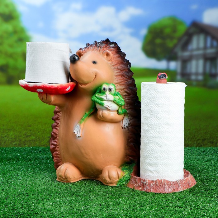 Подставка для туалетной бумаги "Ежик и лягушка" 37х38см