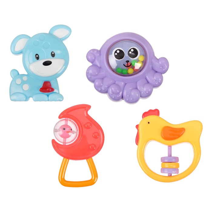 Набор погремушек «Малышу», 4 шт., МИКС