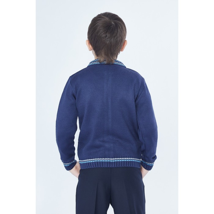 Джемпер детский на молнии, рост 128 см, цвет тёмно-синий
