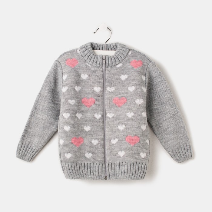 Жакет детский, рост 92 см, цвет серый 5001_М