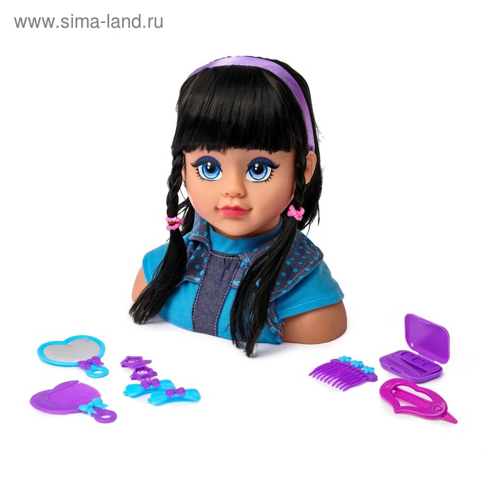 Кукла-манекен для создания причесок «Ида» с аксессуарами, МИКС фото
