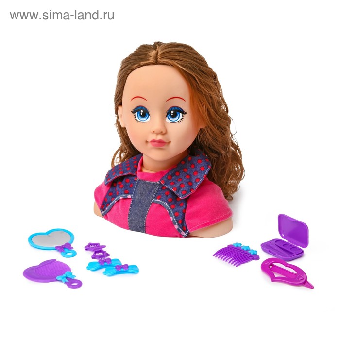 Кукла-манекен для создания причёсок «Карина» с аксессуарами фото