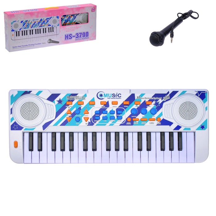 Синтезатор «Уроки музыки» с микрофоном, 37 клавиш