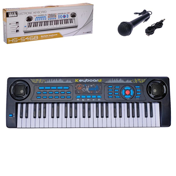 Синтезатор «Музыкальный дождь» с USB, 54 клавиши