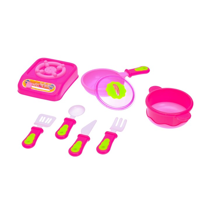 Набор посуды с плитой "Готовим вкусно", 8 предметов