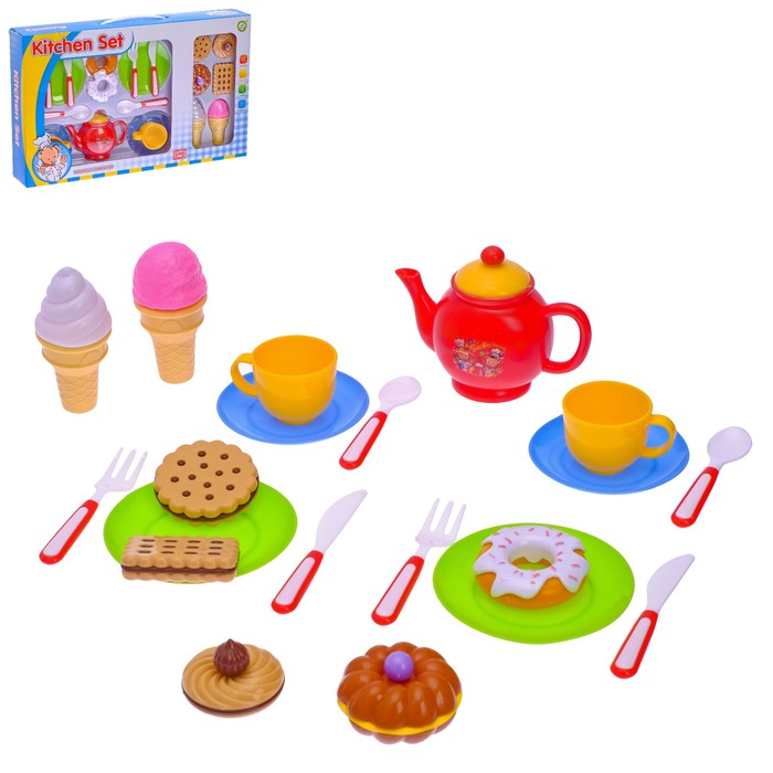 Набор посуды с продуктами "К чаю", 20 предметов