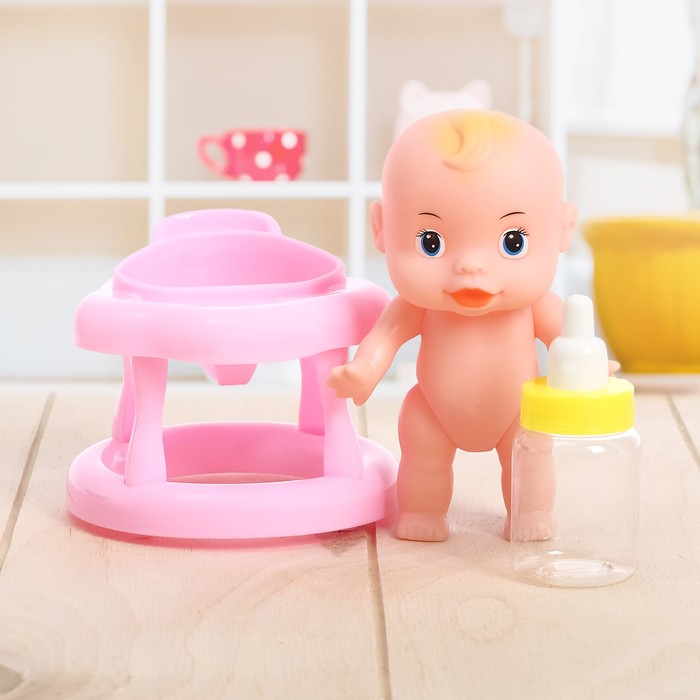 Пупс "Ляля" с ходунком, с аксессуарами