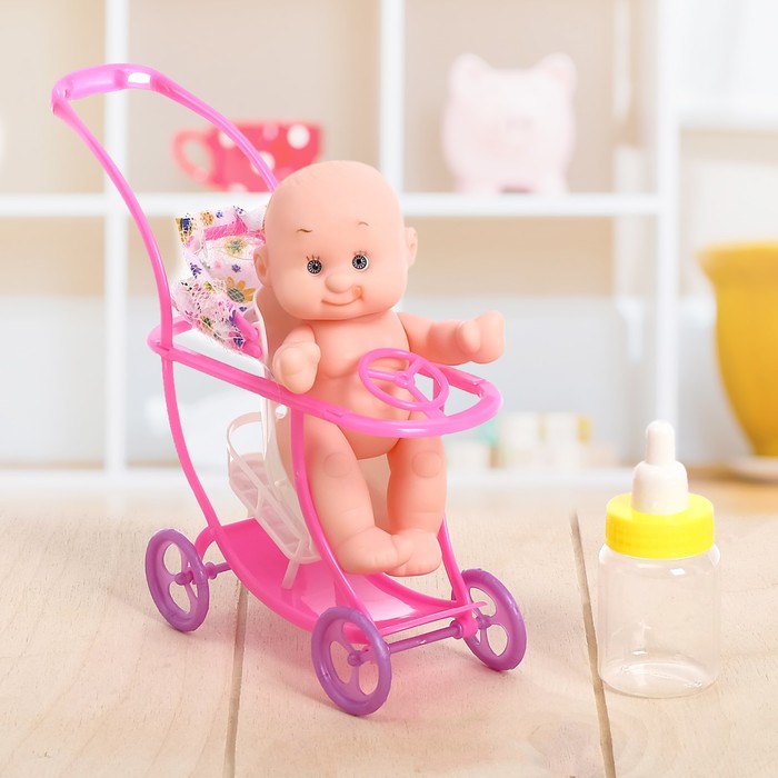 Пупс "Тима" в коляске, с аксессуарами