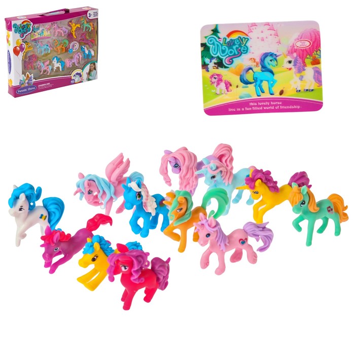 Набор лошадей, 12 шт, МИКС