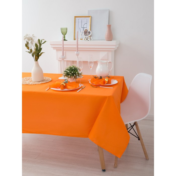 Скатерть "Этель" Яркий цитрус 145х200см, рогожка 100% хл