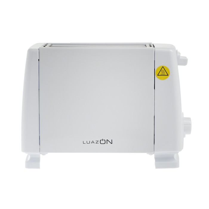 Тостер LuazON LT-03, 750 Вт, 6 степеней прожарки, 2 слота, белый