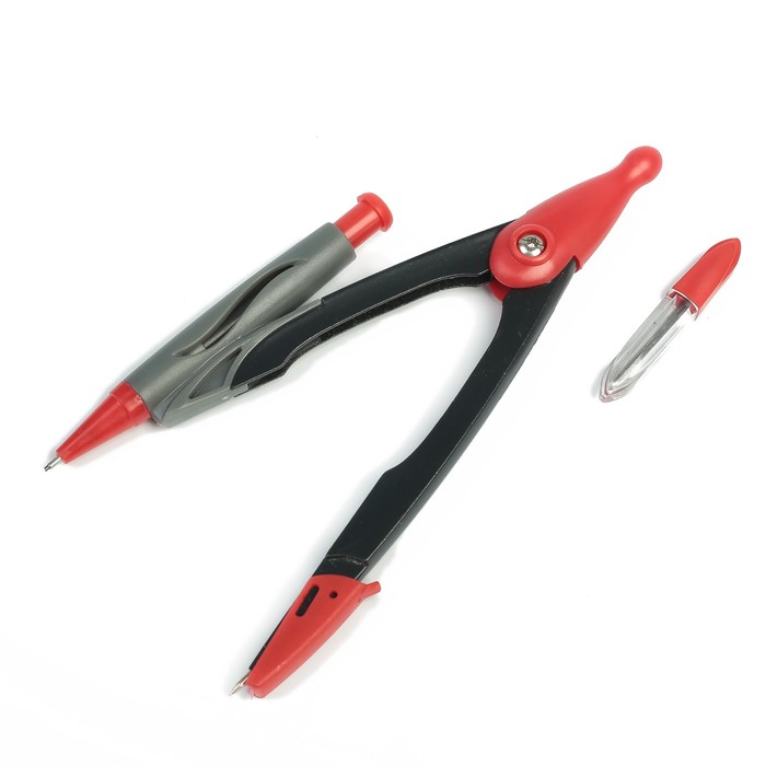 Циркуль пластиковый в пластик пенале с механическим карандашом