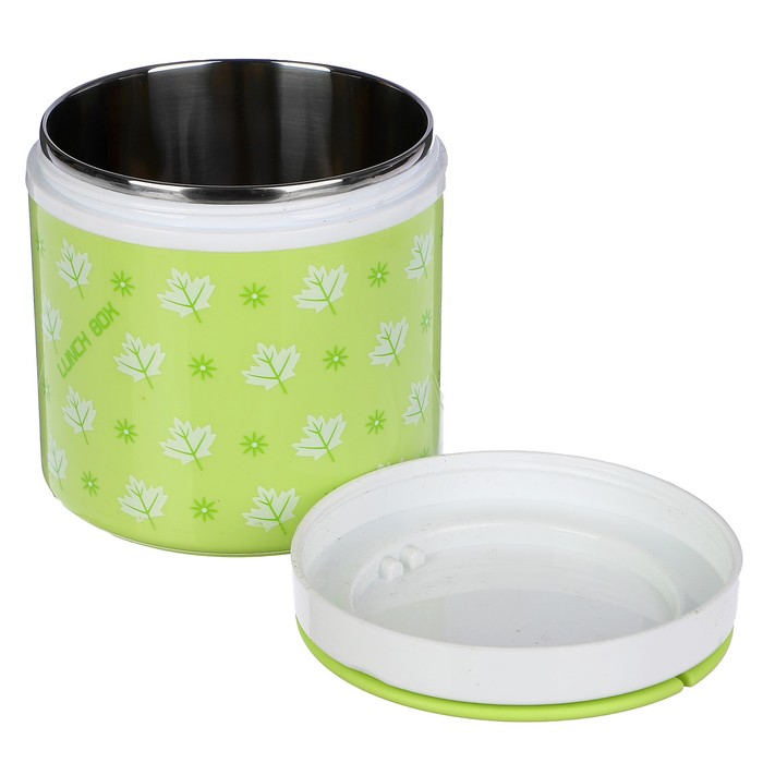 Ланч-бокс 1.2 л «Листья», держит тепло 3 ч, микс, 13х14 см