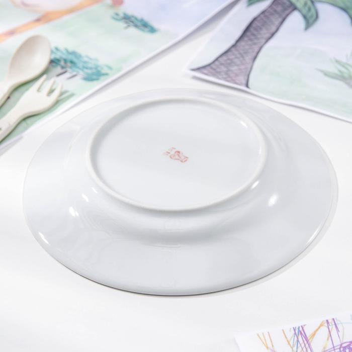 Тарелка мелкая 20 см "Юные футболисты", МИКС