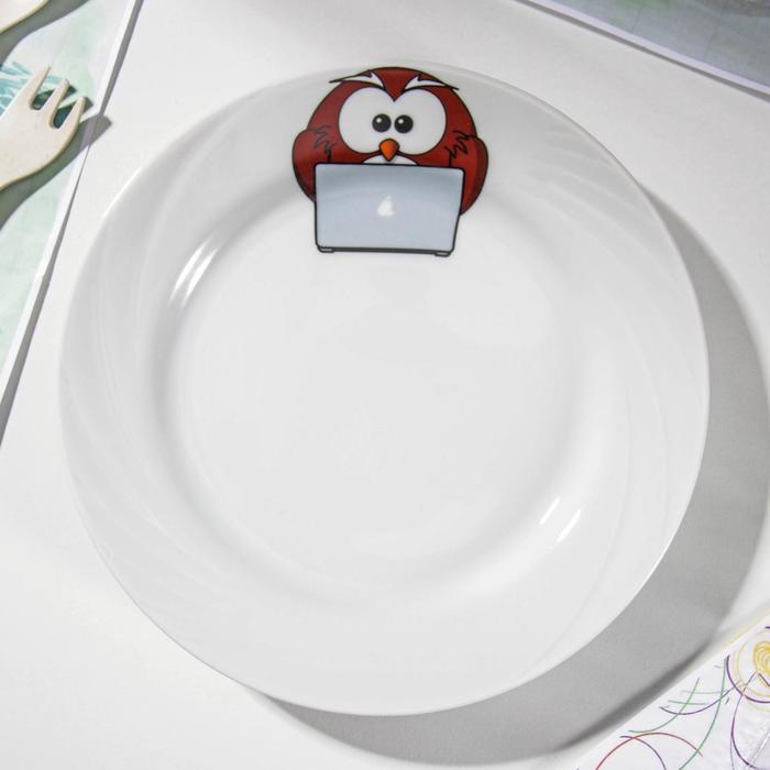 Тарелка мелкая 20 см "Совушки"