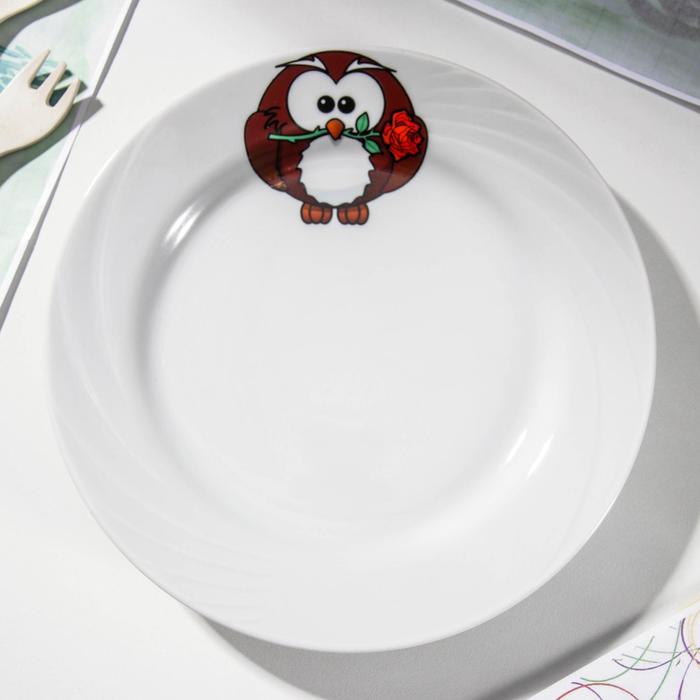 Тарелка мелкая 20 см "Совушки"