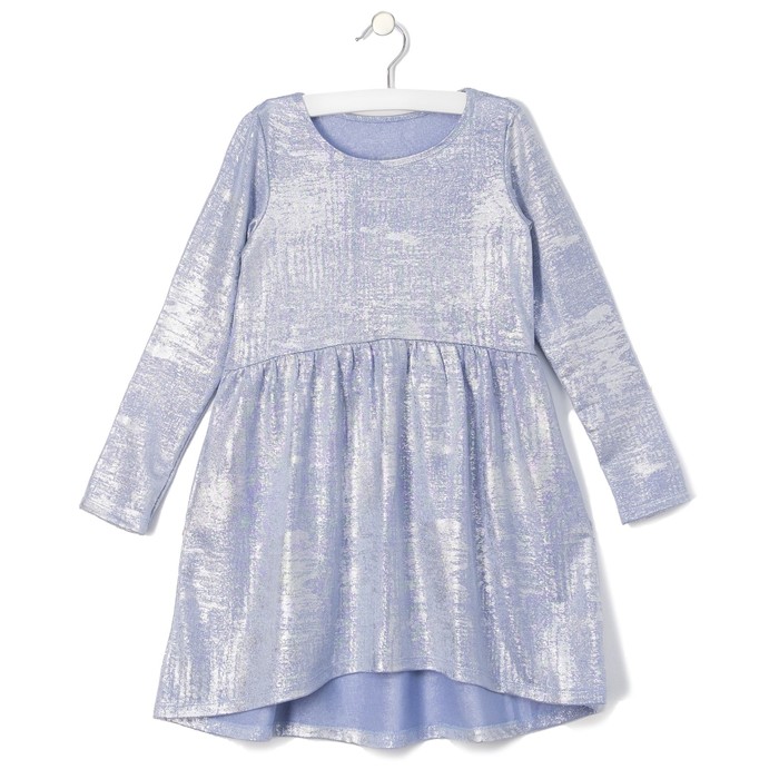 Платье детское KAFTAN, рост 122-128 (34), 7-8 лет, голубой металик