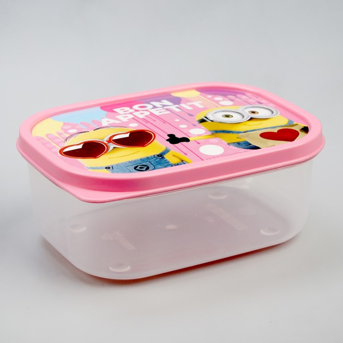 Ланч-бокс прямоугольный, 500 мл, "Bon appetit" Гадкий Я