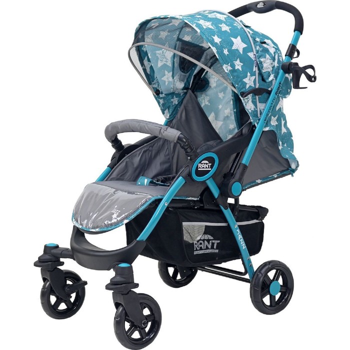 Коляска прогулочная JAZZ "Звёзды", цвет аквамарин