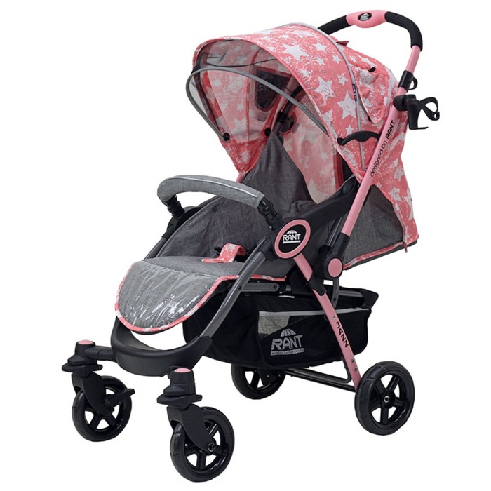 Коляска прогулочная JAZZ "Звёзды", цвет розовый