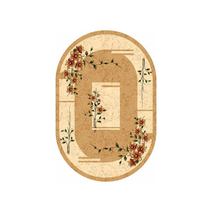 Ковер Heat-set DA VINCI d024, 3*5 м, овал, BEIGE