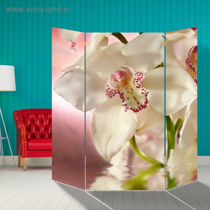 Ширма Орхидея. Айвори, 160 × 160 см