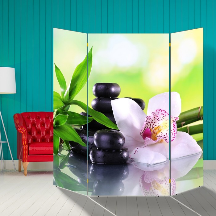 Ширма "Орхидея с бамбуком" 160 × 160см