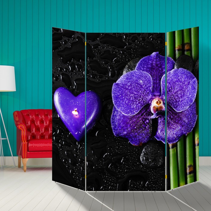 Ширма "Орхидея. Контраст" 160 × 160см