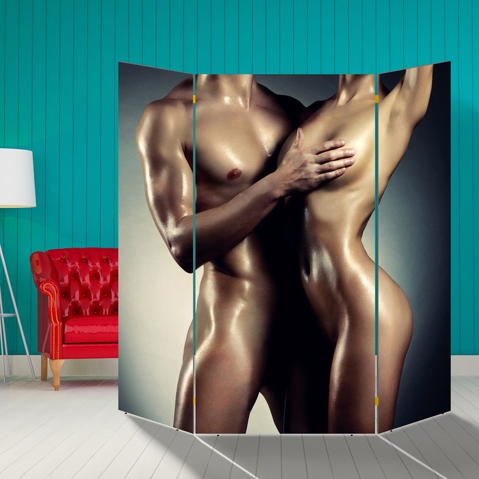 Ширма "Мужчина и женщина" 160 × 160см