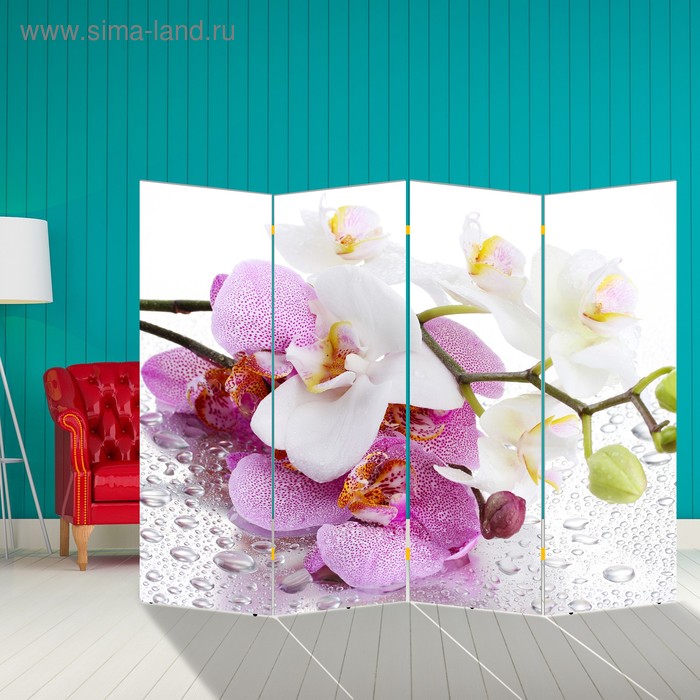 Ширма Орхидеи. Утренняя свежесть, 200 х 160 см ширма орхидеи гармония 200 х 160 см