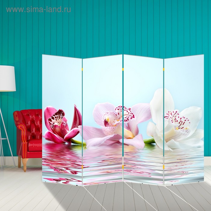 Ширма Орхидеи на воде, 200 х 160 см ширма орхидеи гармония 200 х 160 см