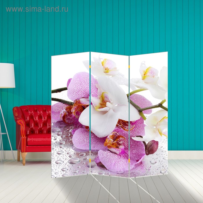 Ширма Орхидеи. Утренняя свежесть, 150 х 160 см ширма ветка орхидеи 160 × 160 см