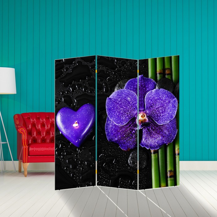 Ширма "Орхидея. Контраст" 150 × 160см