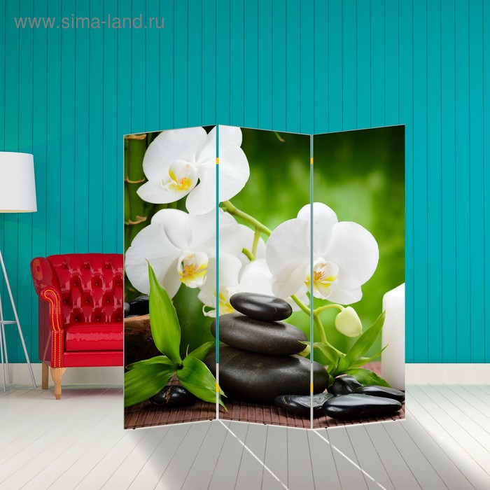 Ширма Белая орхидея, 150 х 160 см