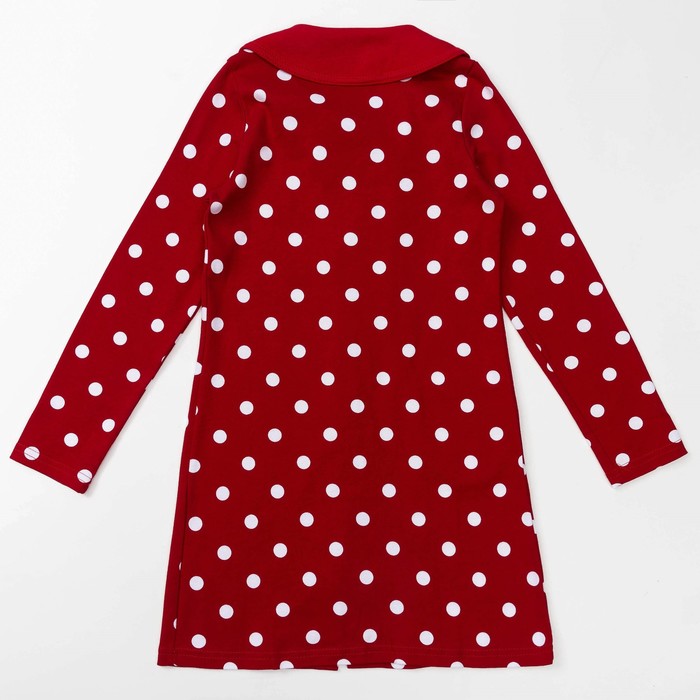 Халат детский Лапочка, рост 128 см, цвет красный ДХ-001