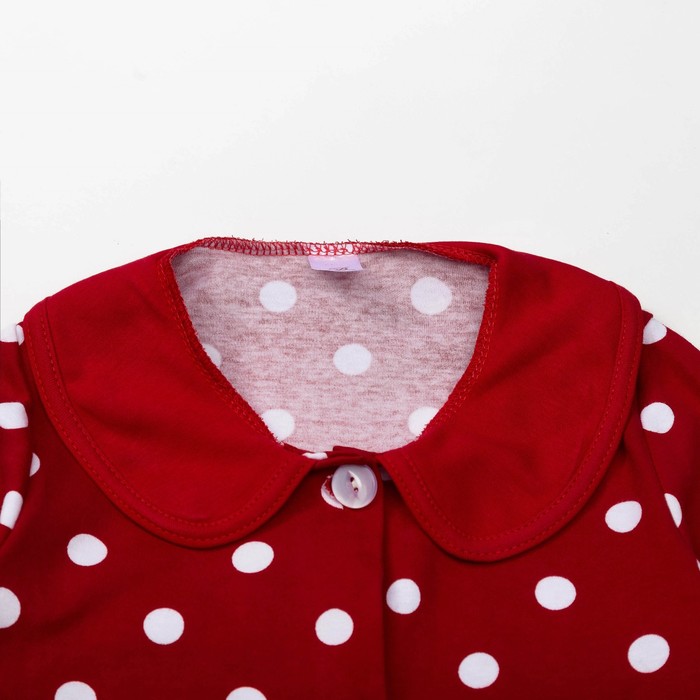 Халат детский Лапочка, рост 128 см, цвет красный ДХ-001