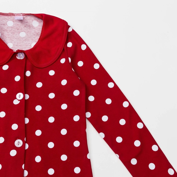 Халат детский Лапочка, рост 134 см, цвет красный ДХ-001