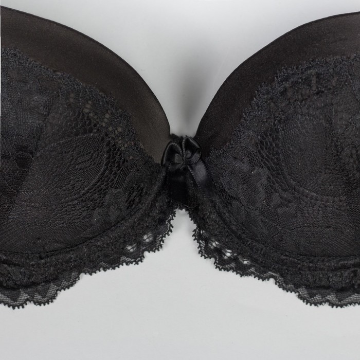 Комплект нижнего белья (бюстгальтер, трусы) 8202 цвет чёрный, 75С (факт 70C), р-р 44-46 (L) 340620