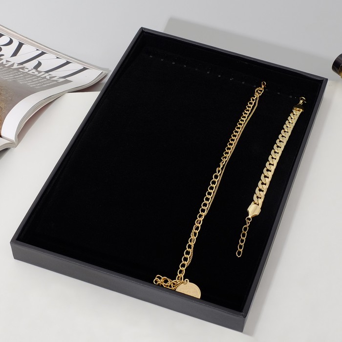 фото Подставка для украшений 14 крючков, 24x35x3 см, цвет чёрный queen fair