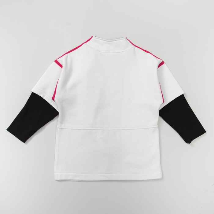 Пальто для девочки, рост 92 см, цвет белый/чёрный Н-ПТ-289_М