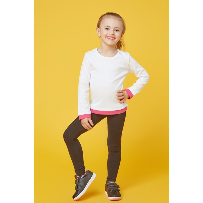 Футболка для девочки, рост 122 см, цвет  цвет белый/розовый Н-ФТ-264А