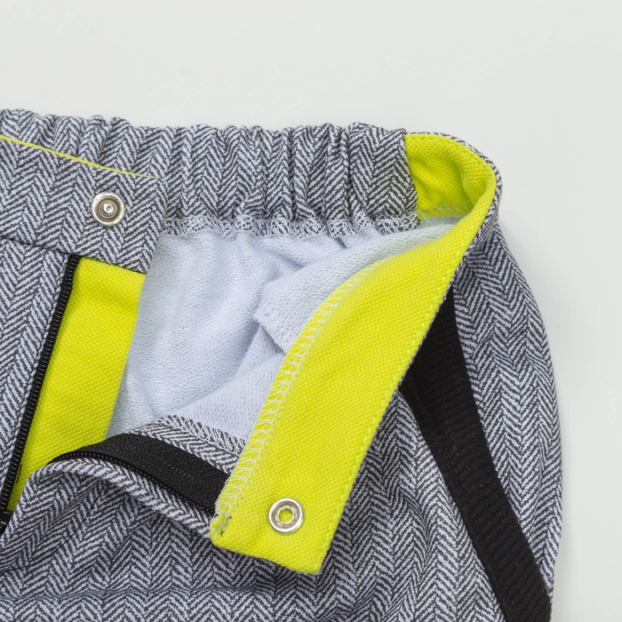 Брюки детские с манжетами, рост 92 см, цвет цвет серый/чёрный Н-ЮБ-280_М