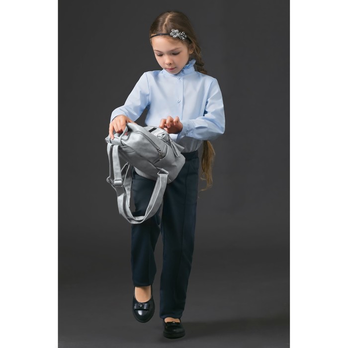 Брюки для девочки , рост 164 см, цвет синий